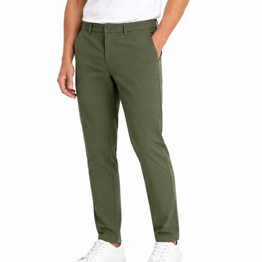 Lululemon Men’s Olive Green ABC Performance Pants Size 40 Tapered Straight Leg